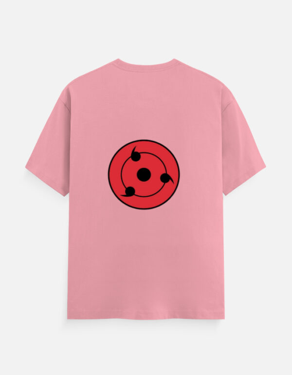 Madara Sharingan T-shirt hanging on wooden hanger