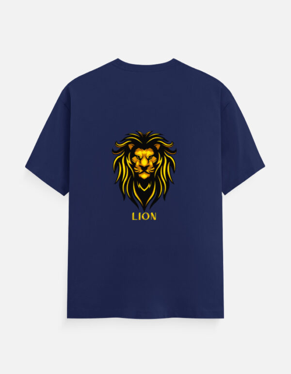 Unisex Classic Crew T-Shirt with bold lion graphic in yellow and black