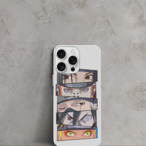 iPhone Sublimation Case featuring Naruto anime character eyes in vibrant sublimation print