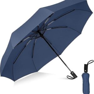 QONETIC UV Protection Umbrella for Sun and Rain – Travel, Windproof, Compact